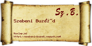 Szebeni Buzád névjegykártya
